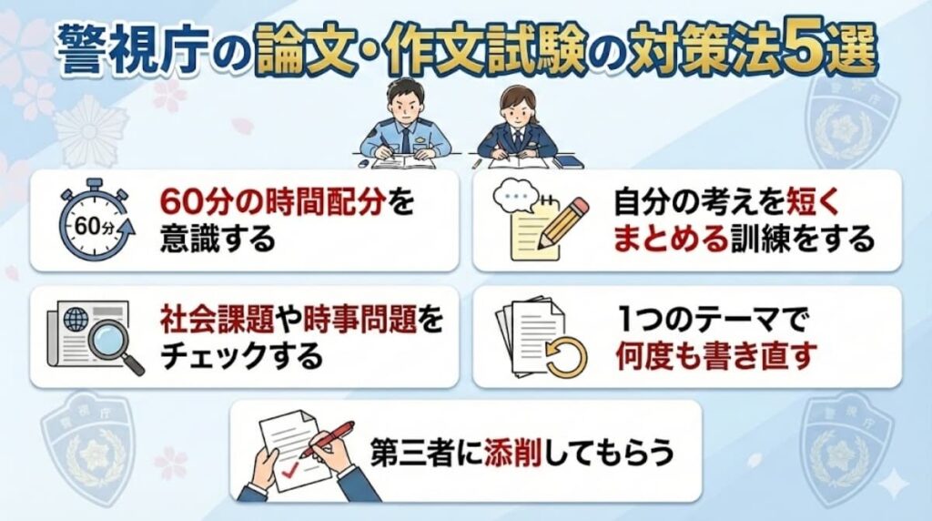 警視庁の論文・作文試験の対策法5選