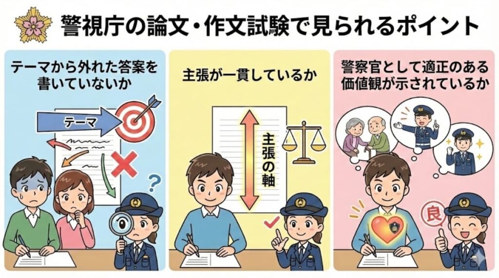 警視庁の論文・作文試験で見られるポイントとは？