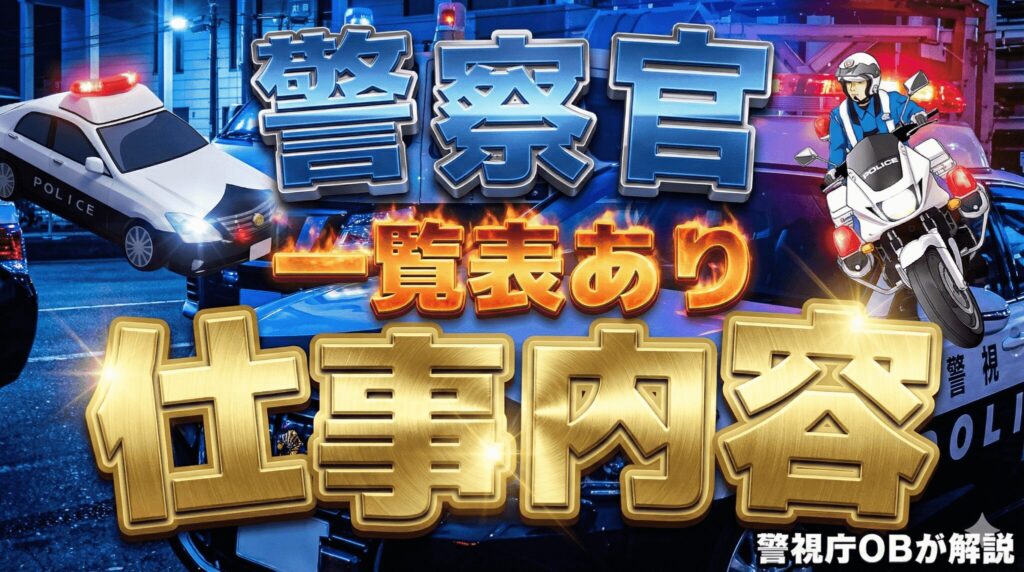 警察官の仕事内容は？働き方や警察官になる方法などを警視庁OBがわかりやすく解説