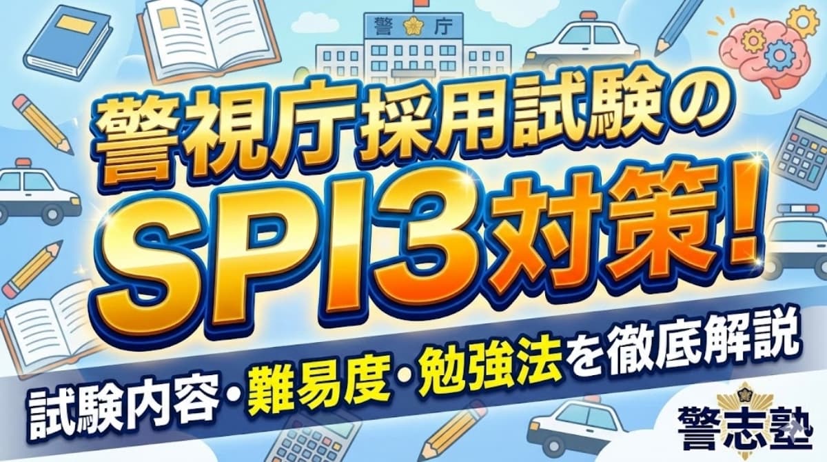 警視庁採用試験のSPI3対策！試験内容・難易度・勉強法を徹底解説