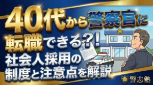 40代から警察官に転職できる？社会人採用の制度と注意点を解説