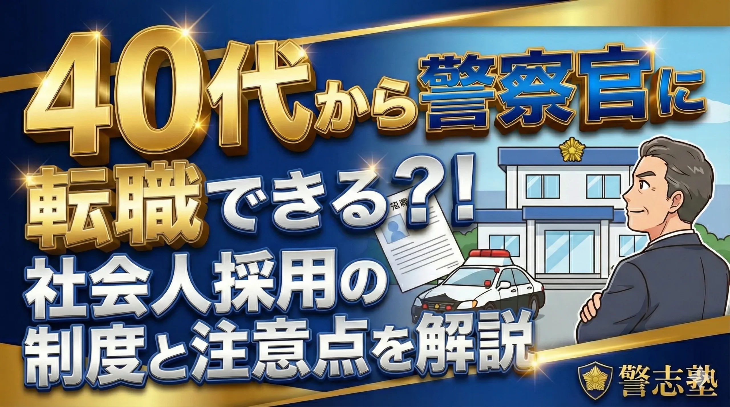 40代から警察官に転職できる？社会人採用の制度と注意点を解説