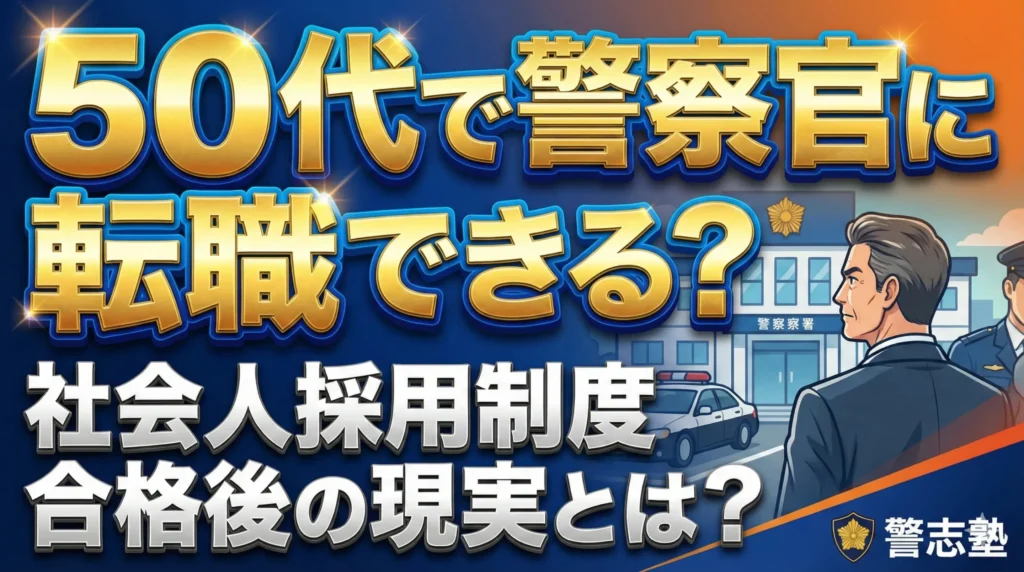 50代でも警察官に転職できる？社会人採用の制度と合格後の現実を徹底解説