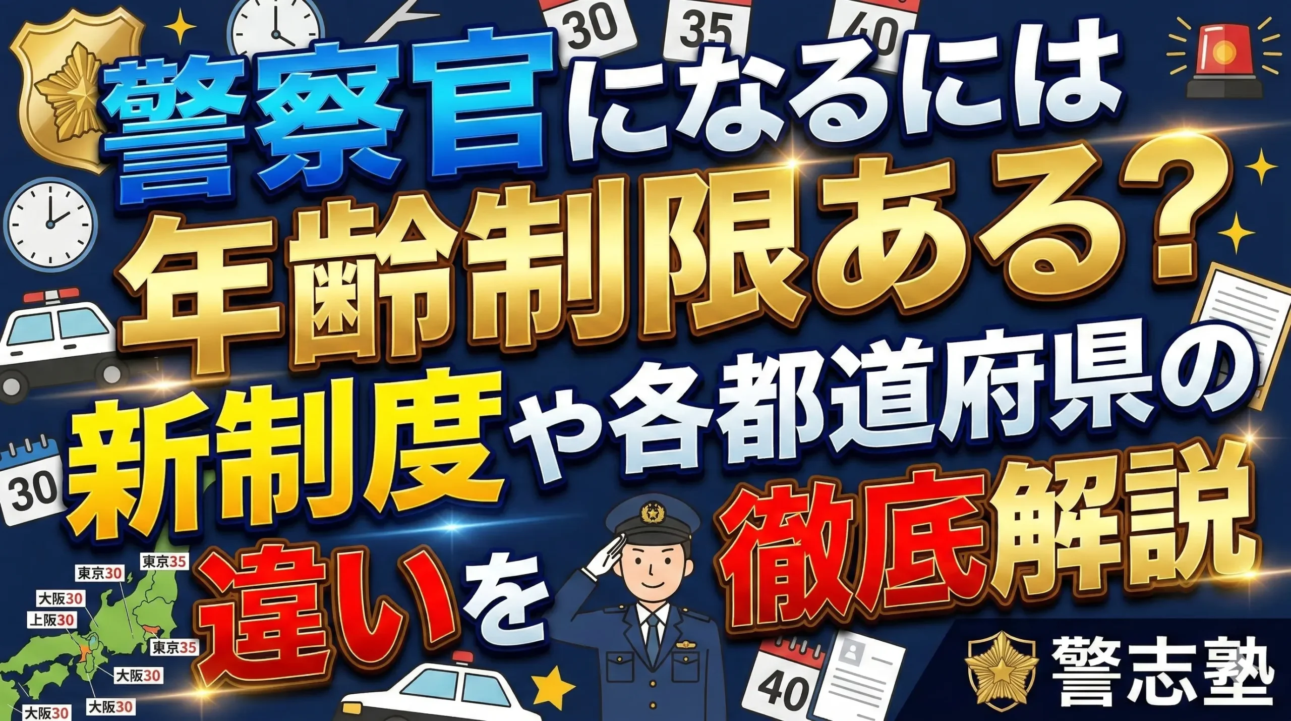 警察官になるには年齢制限がある？ 新制度や各都道府県の違いを徹底解説