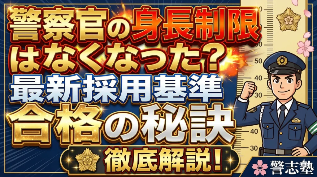 警察官の身長制限はなくなった？ 最新の採用基準と合格の秘訣を徹底解説