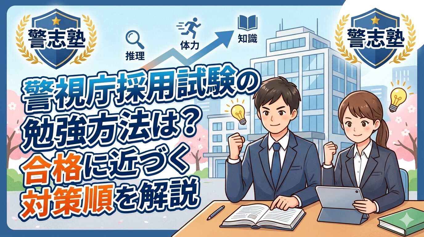 警視庁採用試験の勉強方法は?合格に近づく対策順を解説
