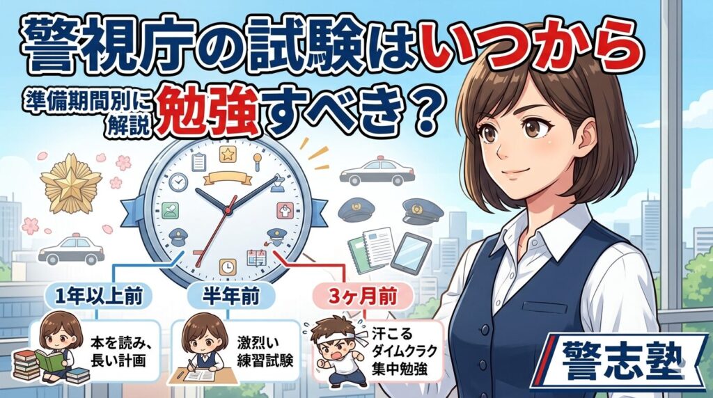 警視庁の試験はいつから勉強すべき？準備期間別に解説
