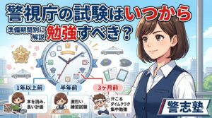 警視庁の試験はいつから勉強すべき？準備期間別に解説