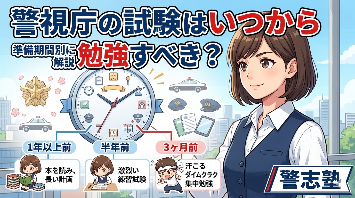 警視庁の試験はいつから勉強すべき？準備期間別に解説