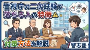 警視庁の二次試験で落ちる人の特徴・対策方法を解説