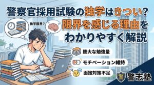 警察官採用試験の独学はきつい？限界を感じる理由をわかりやすく解説