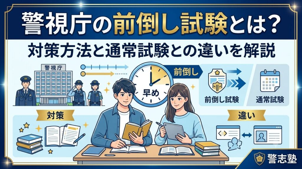 警視庁の前倒し試験とは？対策方法と通常試験との違いを解説