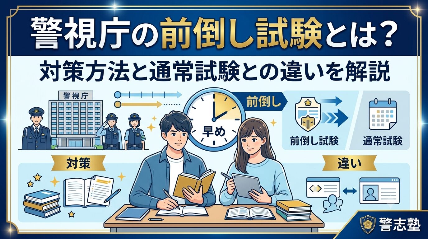 警視庁の前倒し試験とは？対策方法と通常試験との違いを解説