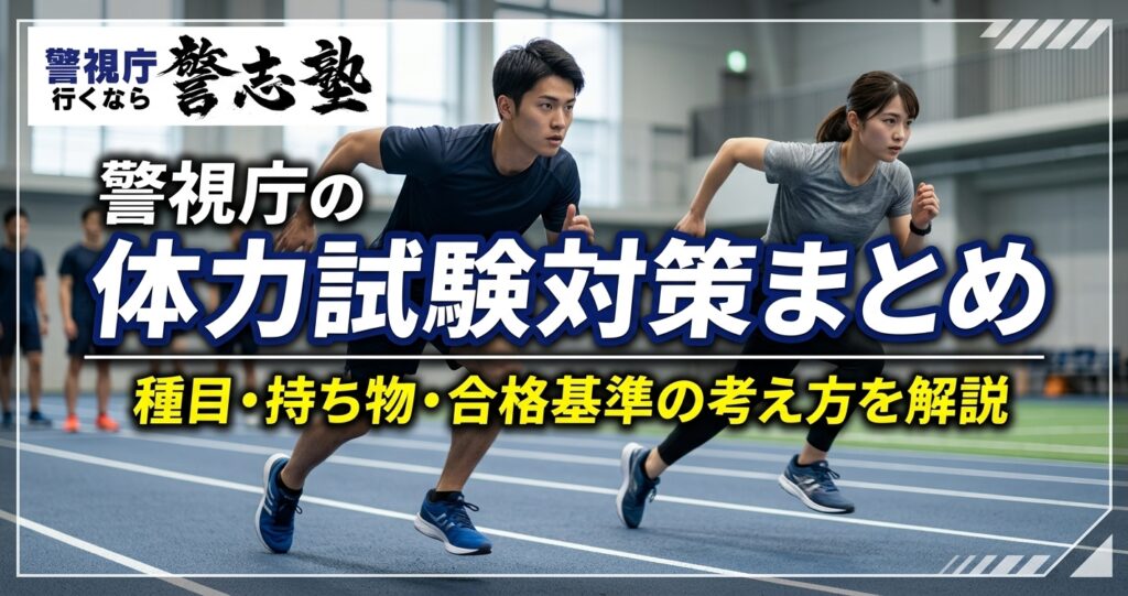 警視庁の体力試験対策まとめ｜種目・持ち物・合格基準の考え方を解説