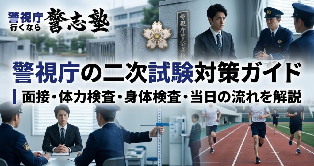 警視庁の二次試験対策ガイド｜面接・体力検査・身体検査・当日の流れを解説