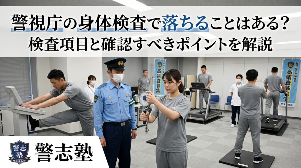 警視庁の身体検査で落ちることはある？検査項目と確認すべきポイントを解説