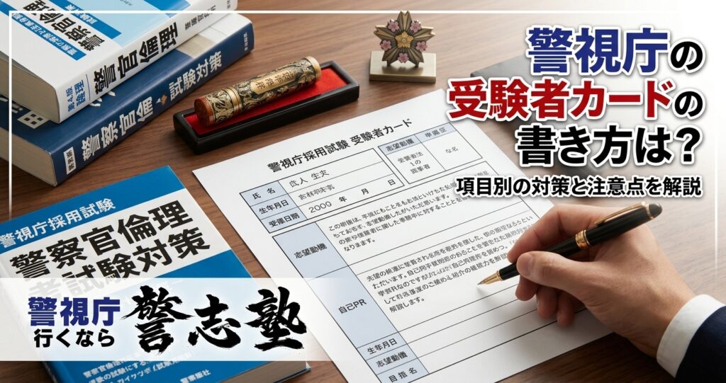 警視庁の受験者カードの書き方は？項目別の対策と注意点を解説