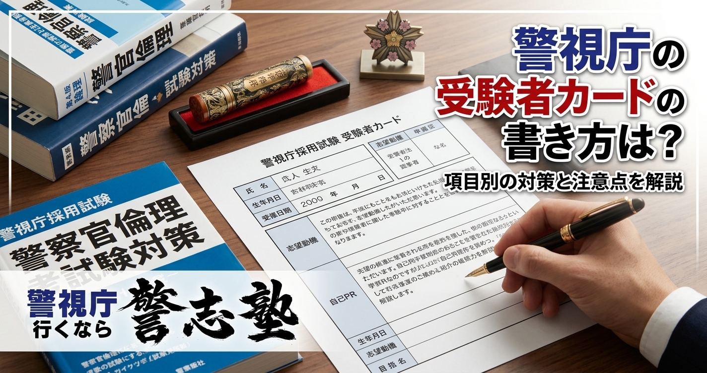 警視庁の受験者カードの書き方は？項目別の対策と注意点を解説