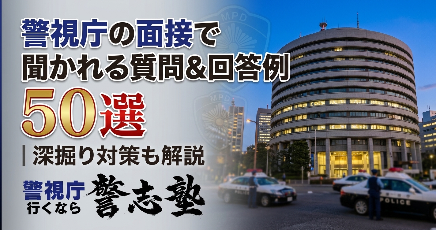【2026】警視庁の面接で聞かれる質問＆回答例50選｜深掘り対策も解説