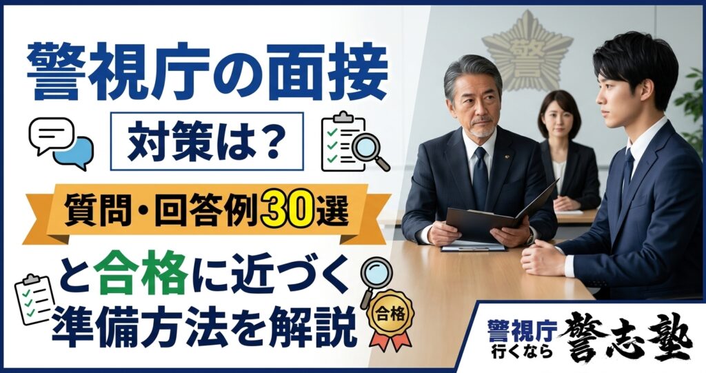 警視庁の面接対策は？質問・回答例30選と合格に近づく準備方法を解説