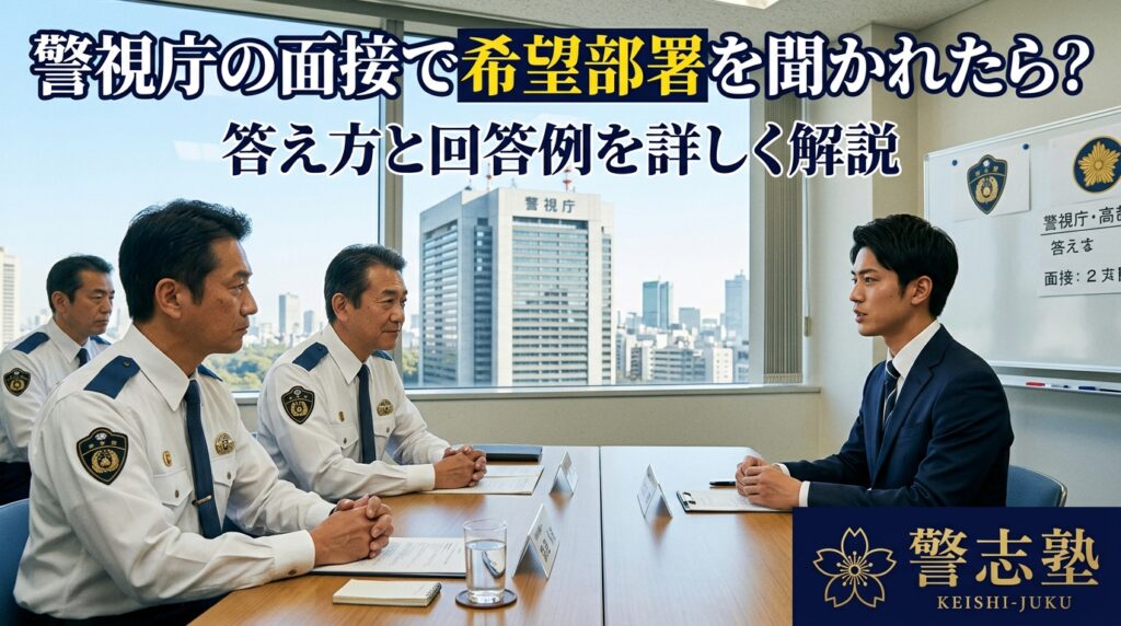 警視庁の面接で希望部署を聞かれたら？答え方と回答例を詳しく解説