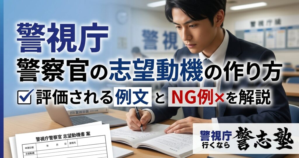 警察官の志望動機の作り方｜警視庁で評価される例文とNG例を解説
